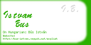 istvan bus business card